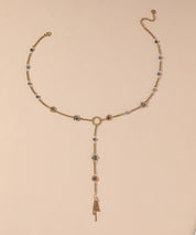 Collier Y en Acier Inoxydable avec pierres 25CA010