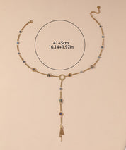 Collier Y en Acier Inoxydable avec pierres 25CA010