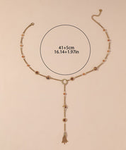 Collier Y en Acier Inoxydable avec pierres 25CA010