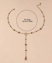 Collier Y en Acier Inoxydable avec pierres 25CA010