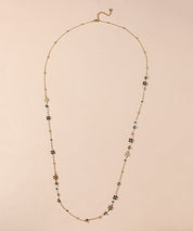 Sautoir en Acier Inoxydable Doré avec Perles Cristal 25CA005