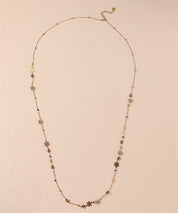 Sautoir en Acier Inoxydable Doré avec Perles Cristal 25CA005