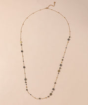 Sautoir en Acier Inoxydable Doré avec Perles Cristal 25CA005
