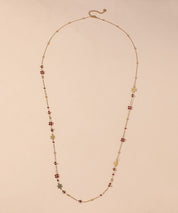 Sautoir en Acier Inoxydable Doré avec Perles Cristal 25CA005