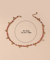 Collier Cordon acier inoxydable perles cristal 25CA013