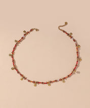 Collier Cordon acier inoxydable perles cristal 25CA013