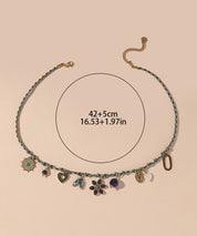 Collier Cordon acier inoxydable perles cristal 25CA004