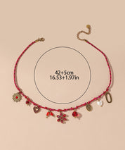 Collier Cordon acier inoxydable perles cristal 25CA004