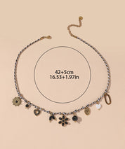Collier Cordon acier inoxydable perles cristal 25CA004