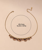 Collier acier inoxydable perles cristal 25CA012