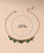 Collier acier inoxydable perles cristal 25CA012