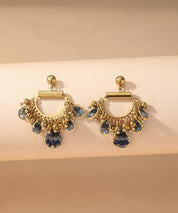 Boucles d'Oreilles Clou Acier inoxydable perles cristal 25BOA001