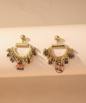 Boucles d'Oreilles Clou Acier inoxydable perles cristal 25BOA001