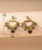 Boucles d'Oreilles Clou Acier inoxydable perles cristal 25BOA001