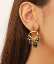 Boucles d'Oreilles Clou Acier inoxydable perles cristal 25BOA001