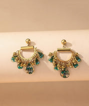 Boucles d'Oreilles Clou Acier inoxydable perles cristal 25BOA001