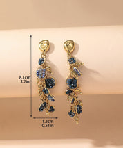 Boucles d'Oreilles Clou Acier inoxydable perles cristal 25BOA002