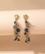 Boucles d'Oreilles Clou Acier inoxydable perles cristal 25BOA002