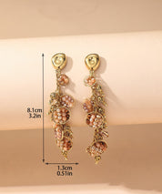 Boucles d'Oreilles Clou Acier inoxydable perles cristal 25BOA002
