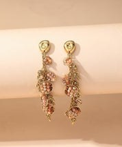 Boucles d'Oreilles Clou Acier inoxydable perles cristal 25BOA002