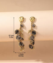Boucles d'Oreilles Clou Acier inoxydable perles cristal 25BOA002
