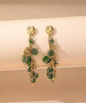 Boucles d'Oreilles Clou Acier inoxydable perles cristal 25BOA002