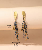 Boucles d'Oreilles Clou Acier inoxydable perles cristal 25BOA005