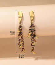 Boucles d'Oreilles Clou Acier inoxydable perles cristal 25BOA005