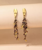 Boucles d'Oreilles Clou Acier inoxydable perles cristal 25BOA005