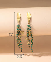 Boucles d'Oreilles Clou Acier inoxydable perles cristal 25BOA005