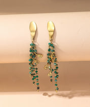 Boucles d'Oreilles Clou Acier inoxydable perles cristal 25BOA005