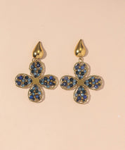 Boucles d'Oreilles Clou Acier inoxydable perles cristal 25BOA006