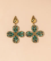 Boucles d'Oreilles Clou Acier inoxydable perles cristal 25BOA006