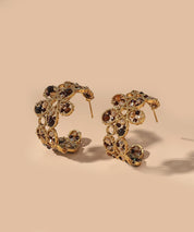 Boucles d'Oreilles Clou Acier inoxydable perles cristal 25BOA004