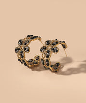 Boucles d'Oreilles Clou Acier inoxydable perles cristal 25BOA004