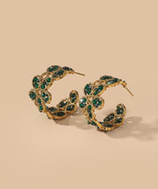 Boucles d'Oreilles Clou Acier inoxydable perles cristal 25BOA004