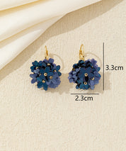 Boucles d’oreilles pendantes fleurs sequins Dormeuse – 26AHBO001
