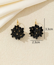 Boucles d’oreilles pendantes fleurs sequins Dormeuse – 26AHBO001