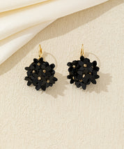 Boucles d’oreilles pendantes fleurs sequins Dormeuse – 26AHBO001
