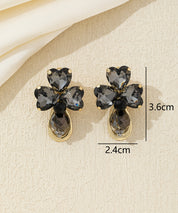 Boucles d’oreilles clip trèfle en verre taillé – 26AHBOL010