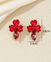 Boucles d’oreilles clip trèfle en verre taillé – 26AHBOL010