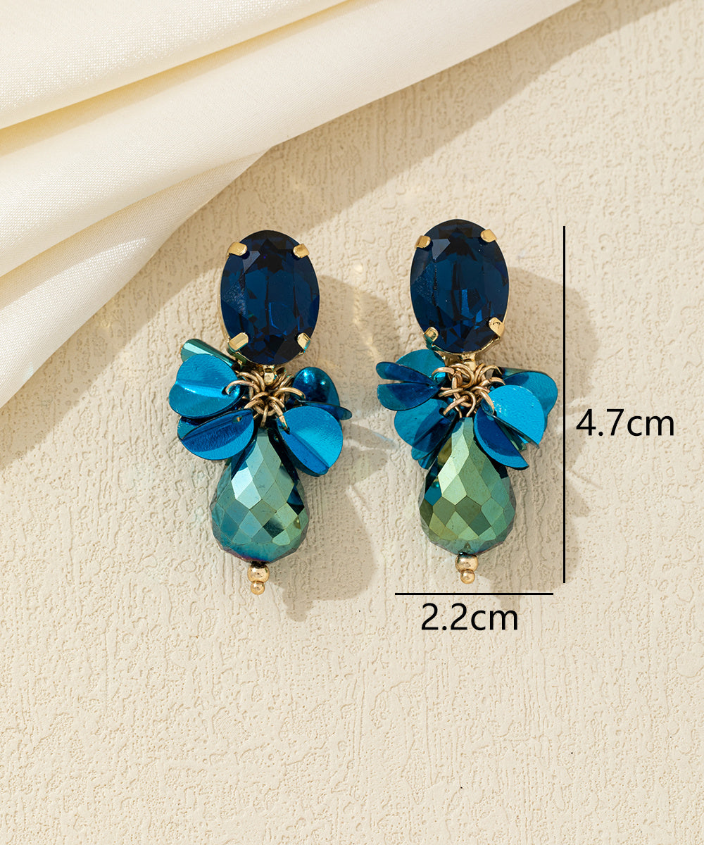 Boucles d’oreilles clip strass & sequins – 26AHBOL005
