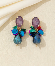 Boucles d’oreilles clip strass & sequins – 26AHBOL005