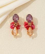 Boucles d’oreilles clip strass & sequins – 26AHBOL005