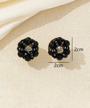 Boucles d’oreilles clip boule en perles facettées – 26AHBOL006