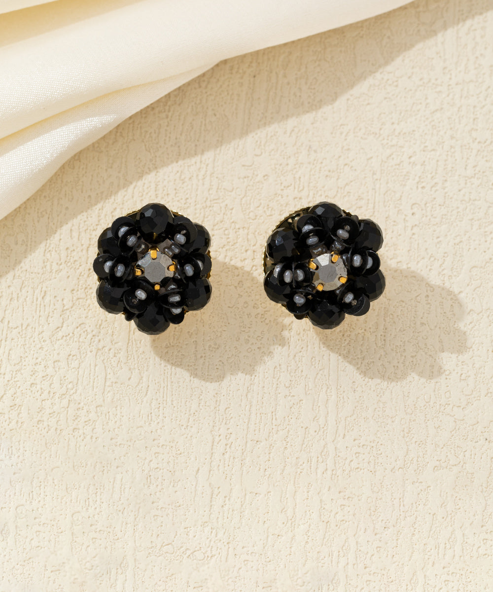 Boucles d’oreilles clip boule en perles facettées – 26AHBOL006