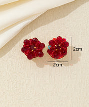 Boucles d’oreilles clip boule en perles facettées – 26AHBOL006