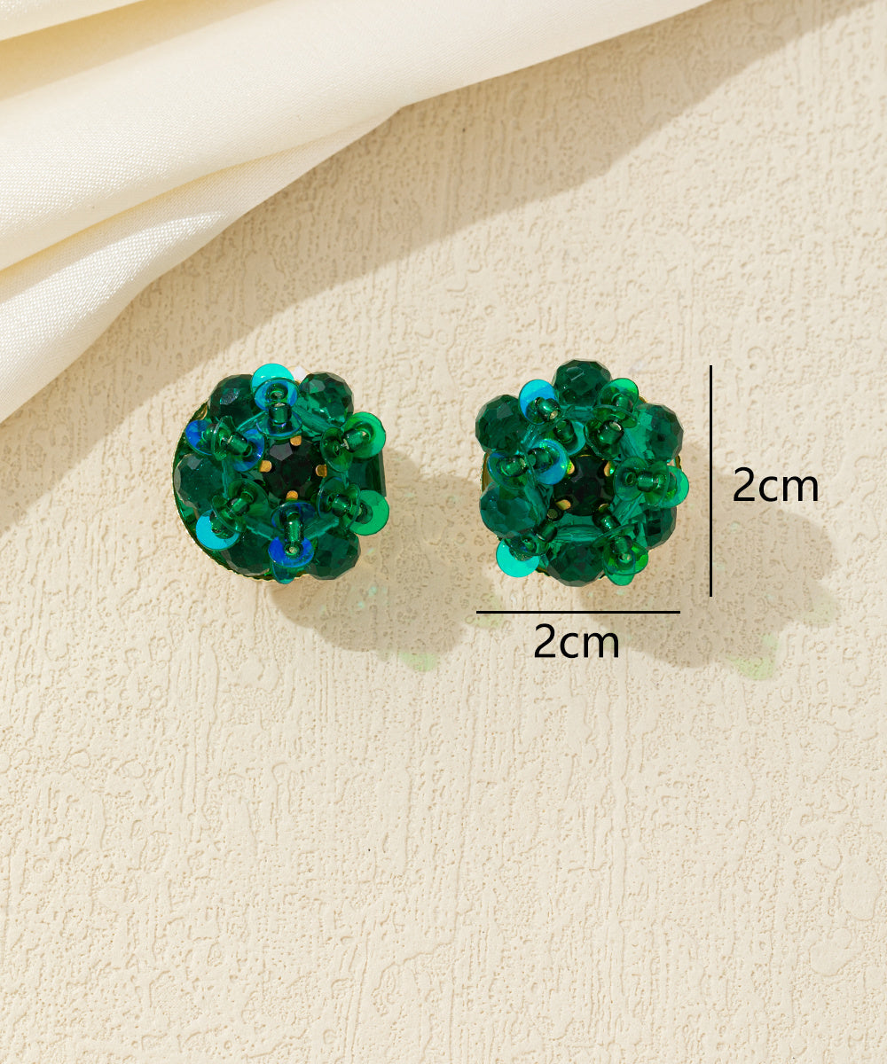 Boucles d’oreilles clip boule en perles facettées – 26AHBOL006