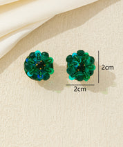 Boucles d’oreilles clip boule en perles facettées – 26AHBOL006