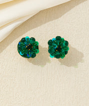 Boucles d’oreilles clip boule en perles facettées – 26AHBOL006